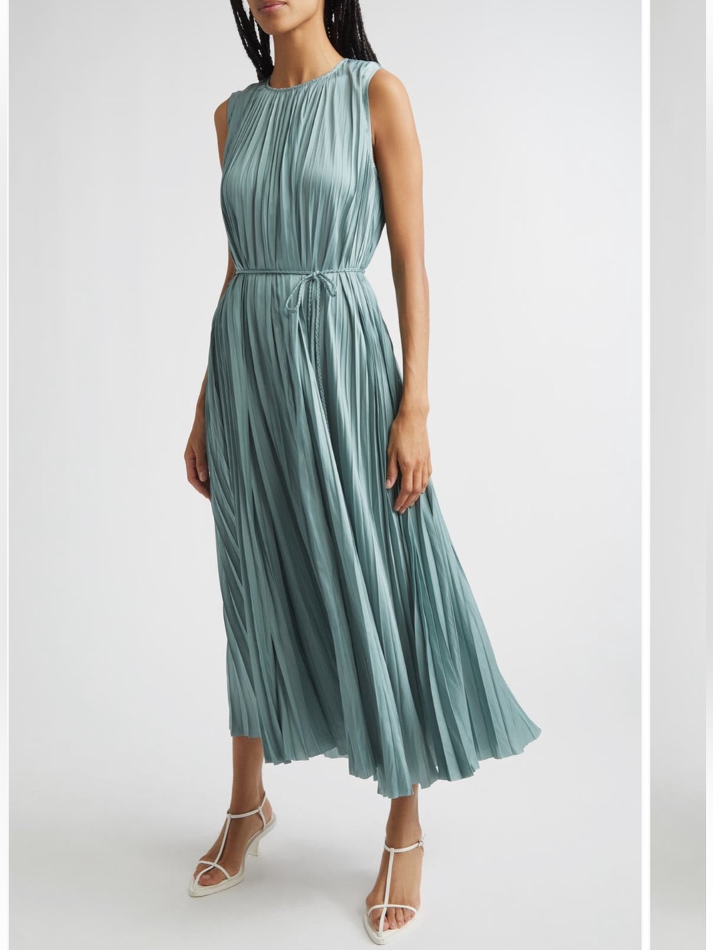 Ulla Johnson Fianna Plisse Sleeveless Midi Dress size us 6